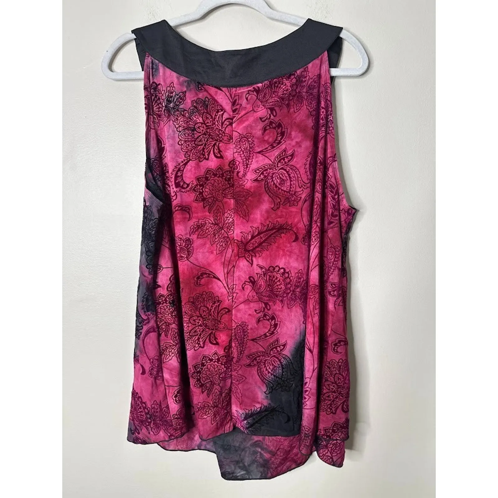 Dress Barn Size 3X Vintage Velvet Burnout Top Witchy Whimsigoth Fairygrunge Y2K - Image 4
