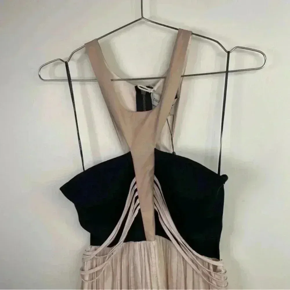 Bless'ed Are The Meek Black And Cream Status‎ Quo Cutout Mini Dress Size 2 - Image 4