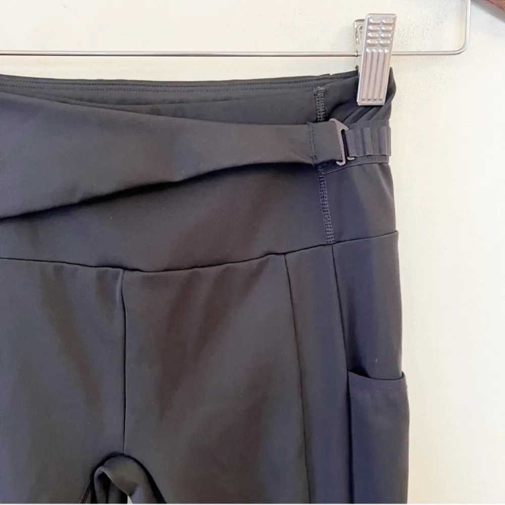 Gymshark Black Adjustable Waist Clasp Athletic Compression Leggings Size XS - Image 7