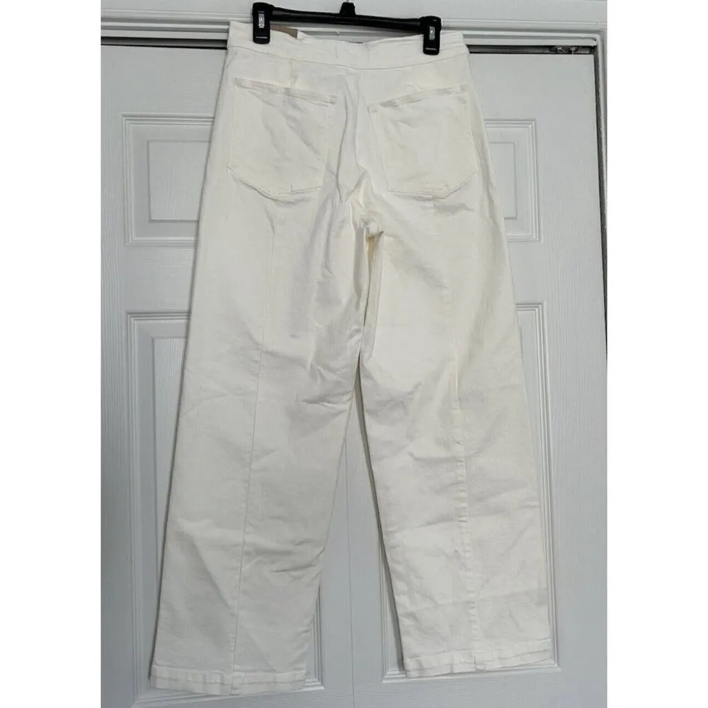 Madewell Womens Wide Leg Cropped Emmett Stretch Denim in Vintage Canvas - Image 13