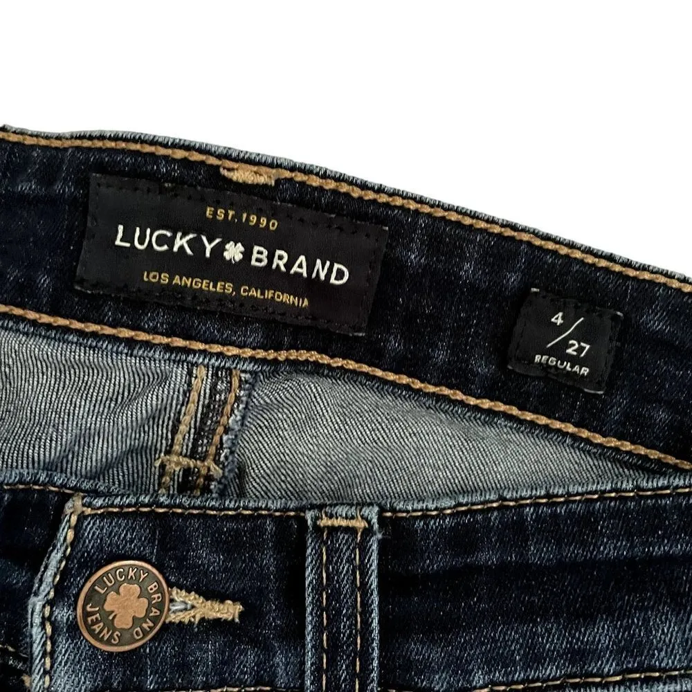 Lucky Brand dark wash sweet boot cut jeans denim blue cotton comfort classic - Image 2