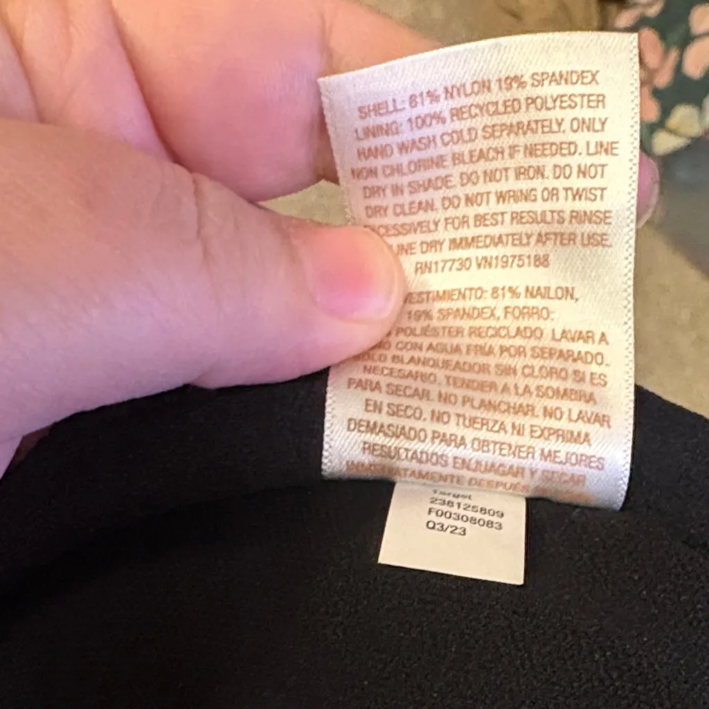 New Shade & Shore Elegant Black ribbed pushup swim bra 36b adjustable straps - Image 5