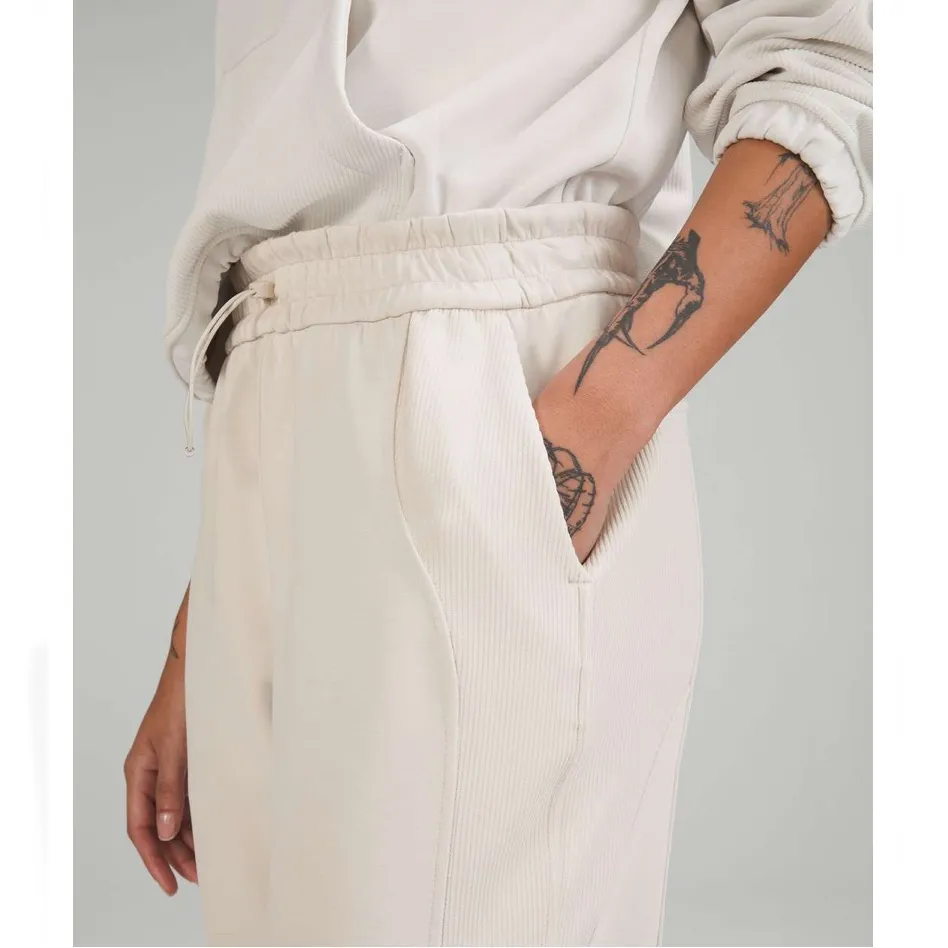 Lululemon‎ Ribbed Brushed Softstreme White Opal Jogger Pants Sz. 0 - Image 12