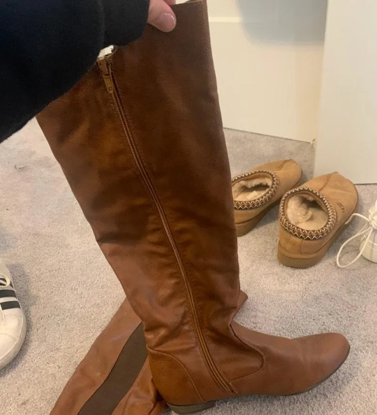 Tall Booties Brown Size 8.5 - Image 2