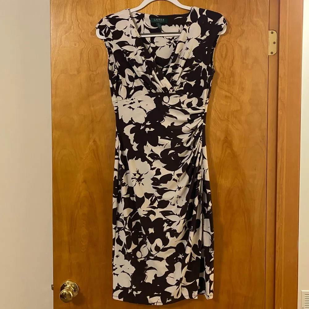 Lauren Ralph Lauren Brown White Floral Dress 4 - Image 10