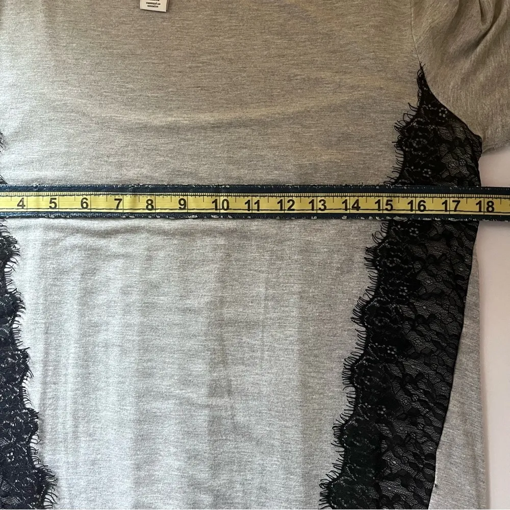 White House Black Market 3/4 Long Sleeved Top Grey Medium - Image 5