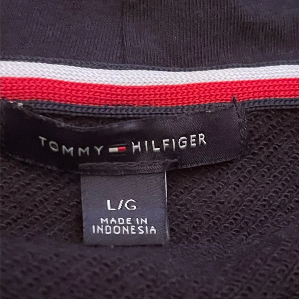 Tommy Hilfiger Women's French Terry Hoodie Full Zip Dark Blue Navy Sz L - Image 12