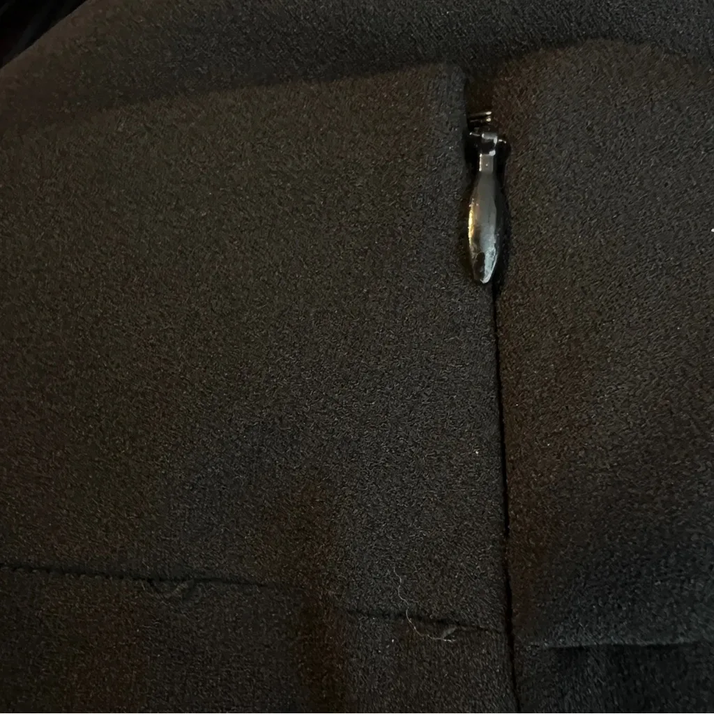 INC International Concepts Size 10 Wide Leg High Rise Dress Pants Faux Pockets Black - Image 7