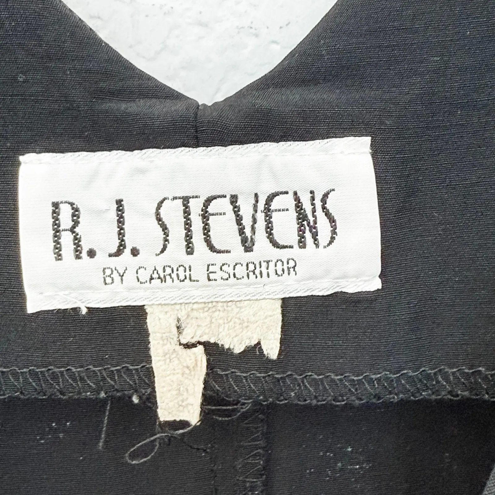 VTG R.J.‎ Stevens Womens Dress Size S Black Floral Button Front Midi 90s Grunge - Image 4