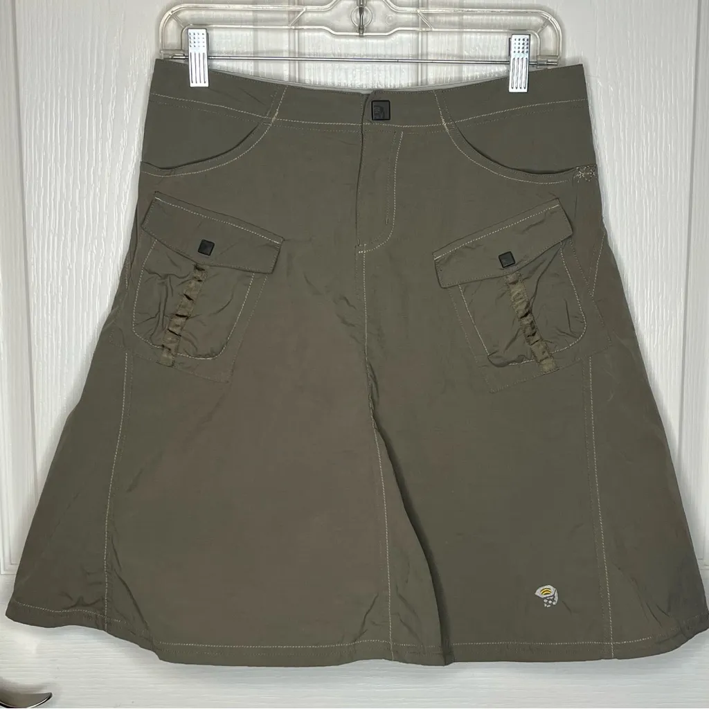 Mountain Hardwear Sz 4 Olive Green Nylon Skirt A-Line Outdoorsy - Image 13