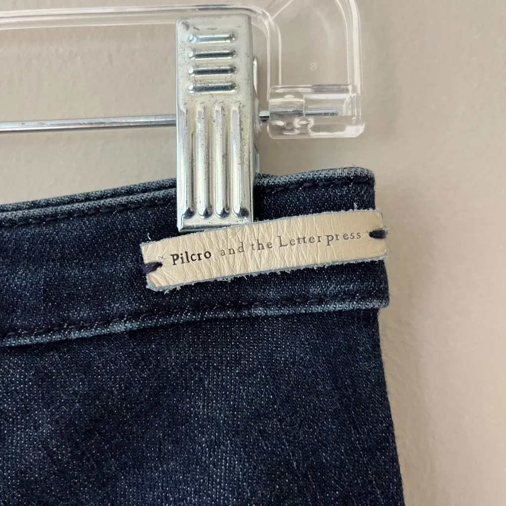 Anthropologie Pilcro Sz 27 Denim Jeggings Mid Rise Jeans‎ Capri Pants - Image 9