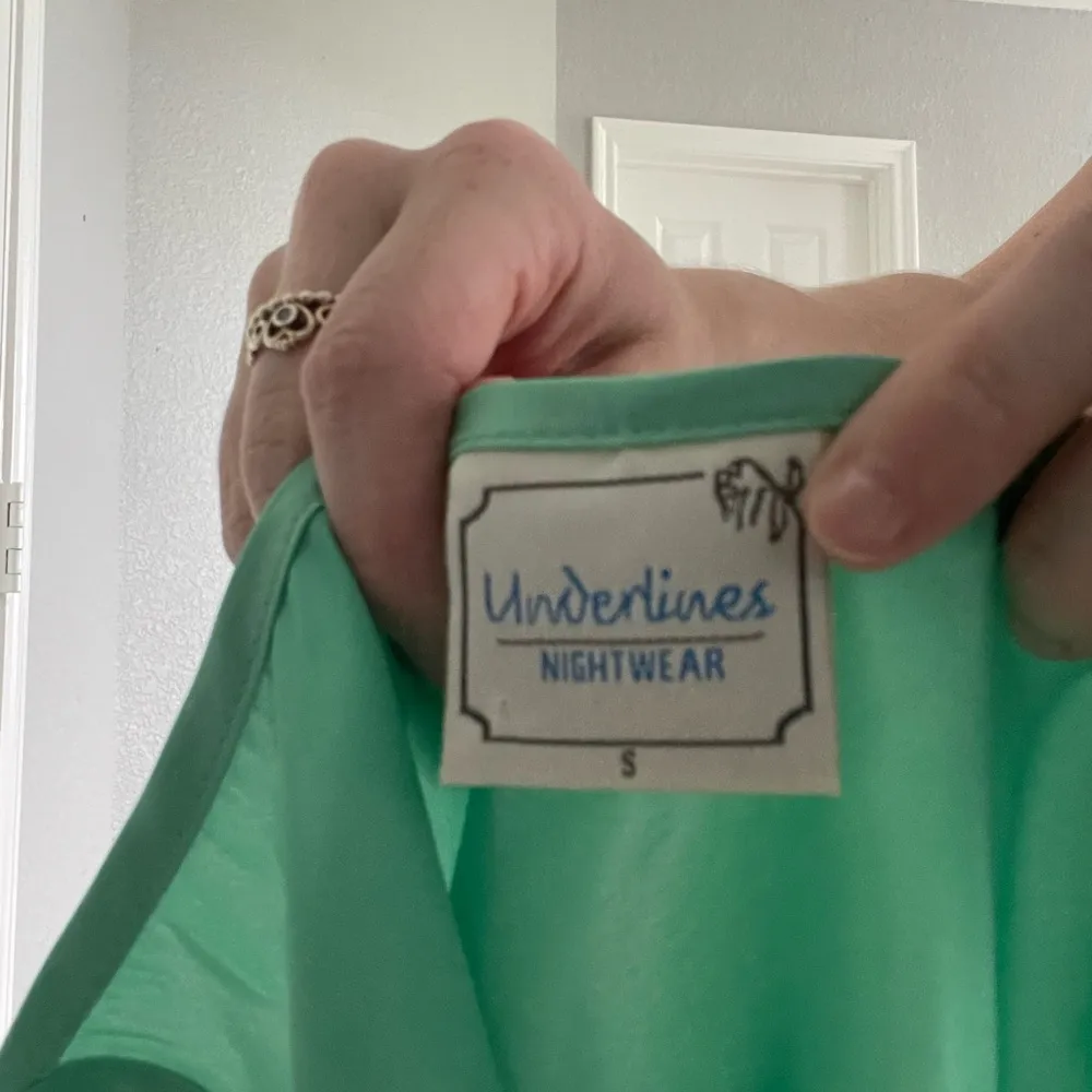 Vintage Silky Seafoam Slip Dress - Image 5