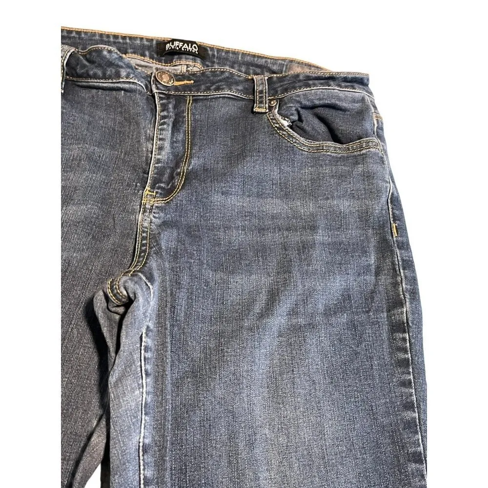 Buffalo Jeans Womens Size 12/32 Blue Skinny Stretch Mid Rise Tapered Pants - Image 4