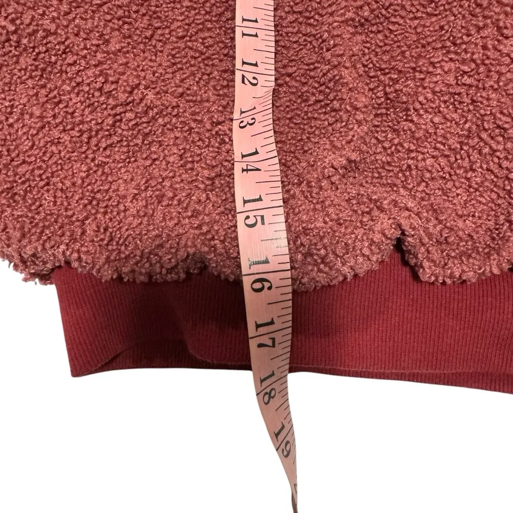 Fabletics Malia Polar Fleece Pullover Dark Rouge Sweatshirt - Image 11