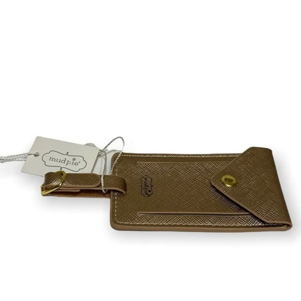 Mudpie le weekend metallic rose gold Luggage Tag One size New travel vacation - Image 92