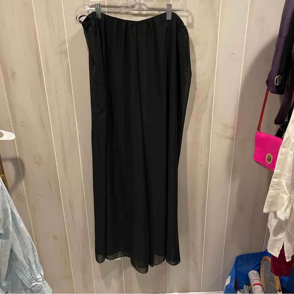 Cute Alex Evenings super wide leg chiffon elegant elastic waist pull on pants - Image 13