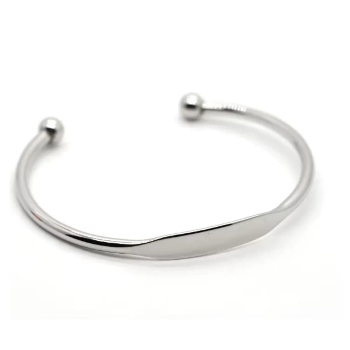 Boutique NEW Cuff Bracelet Bangle Bar Rhodium Plated Sterling Silver‎ - Image 2