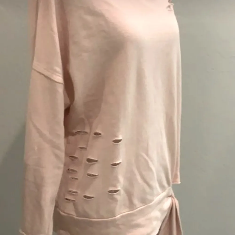 ABOUND Pink Distressed Long Sleeve Sweatshirt Top - Image 10