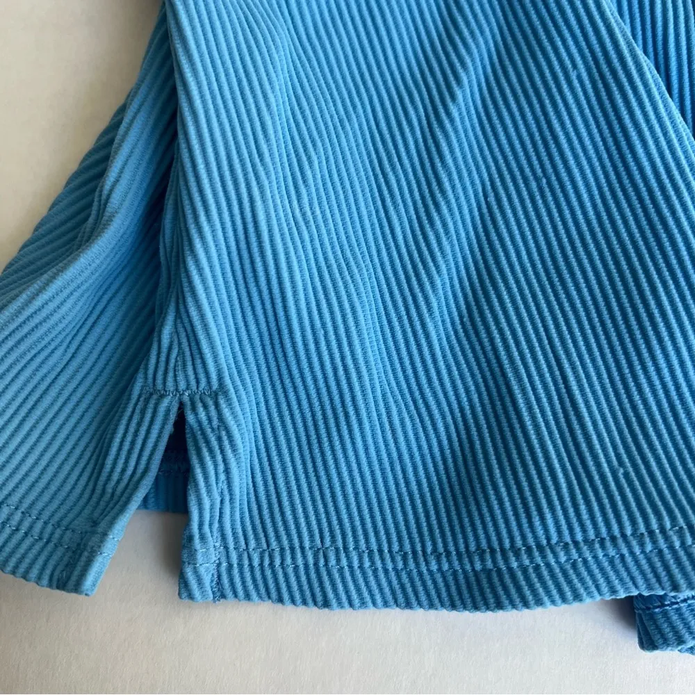 Aerie ribbed tankini swim tank top blue size small - Image 7