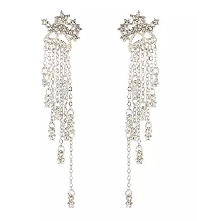 Boutique Silver Star Earrings - Image 2