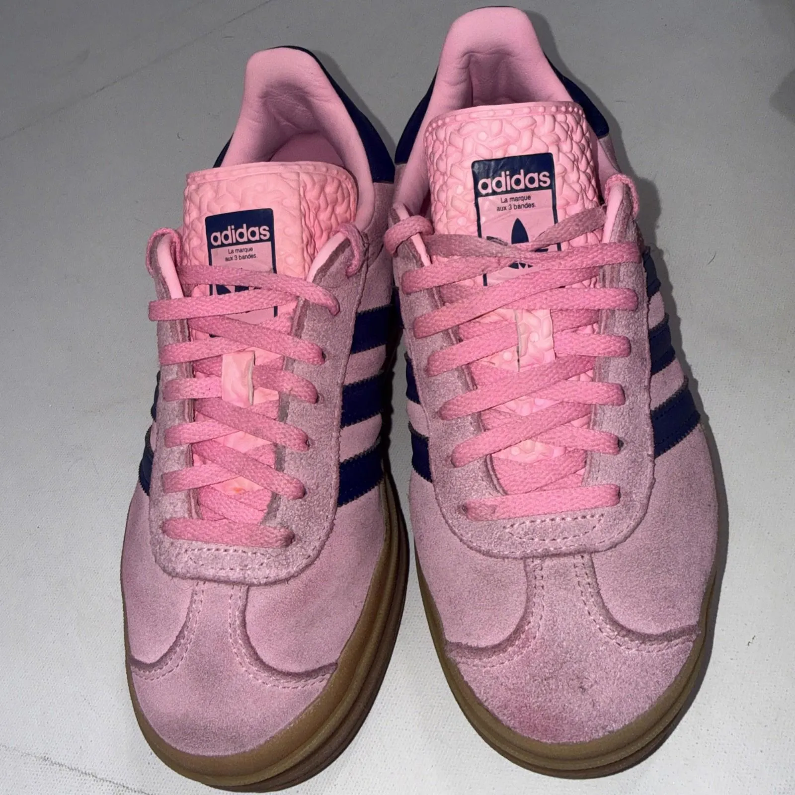 Adidas Gazelle Bold Pink Glow Victory Blue Platform Shoes Sneakers Women’s 5.5 - Image 10