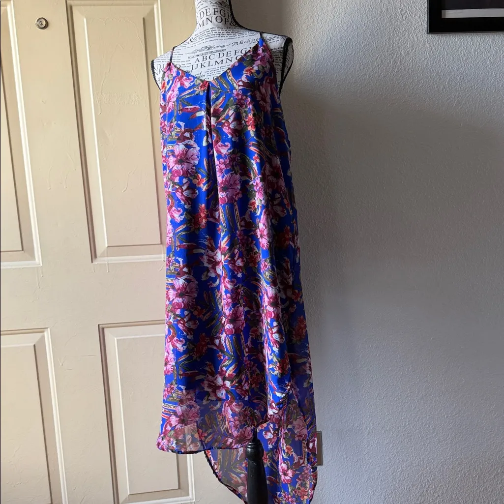 Mary & Mabel Vibrant Floral High Low Dress - Image 5