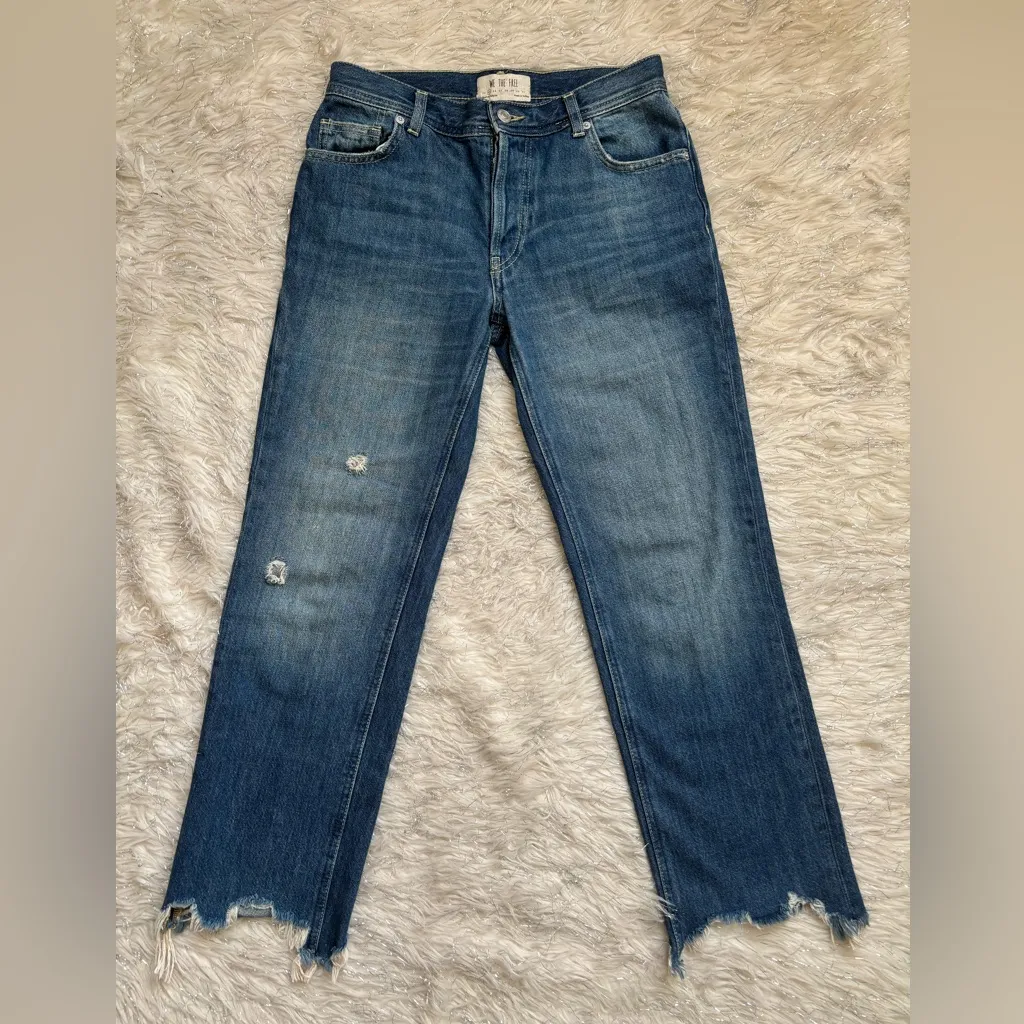 We The Free Free People Blue Women’s Maggie Ripped Straight Leg Jeans Size 25 - Image 3