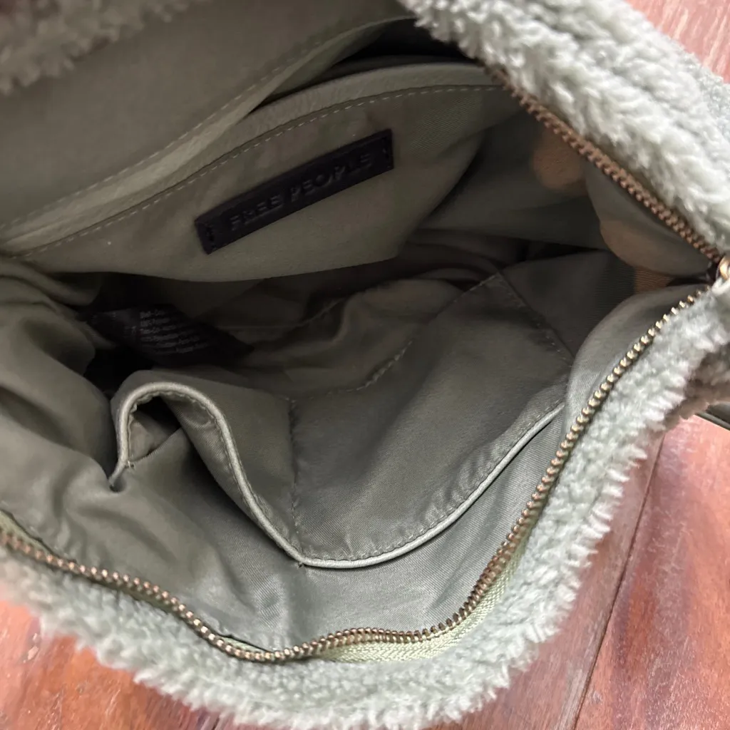 Free People Green Sherpa Shoulder Bag Bag Women’s Winter - Image 3