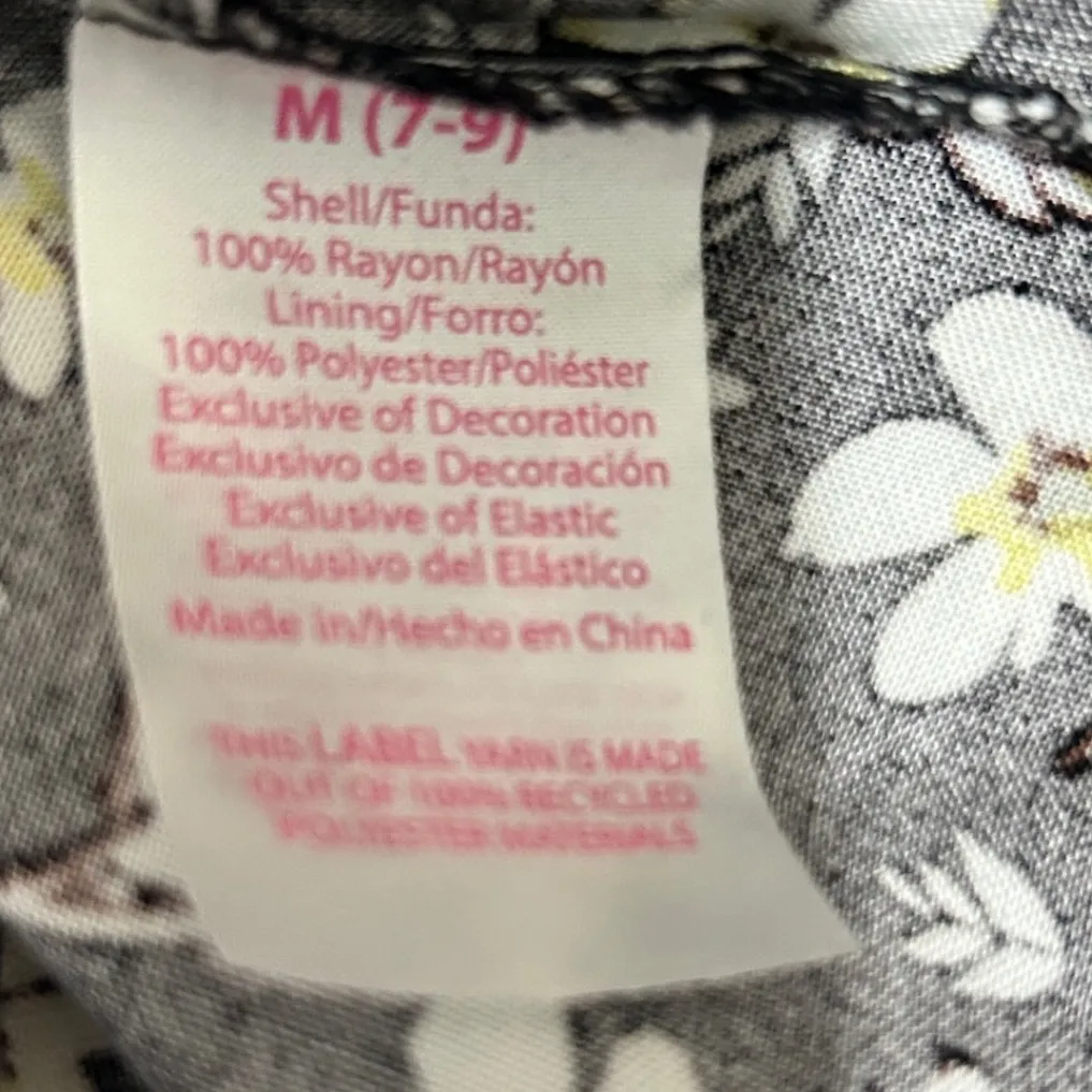 No Boundaries Juniors Cami M Black Floral Babydoll Lace Asymmetrical Hem Cottage - Image 9