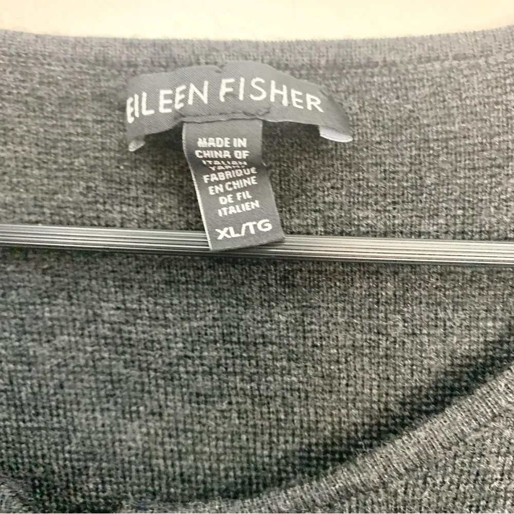 Eileen Fisher Wool Zip Up Blazer Jacket Charcoal Gray Size XL - Image 7