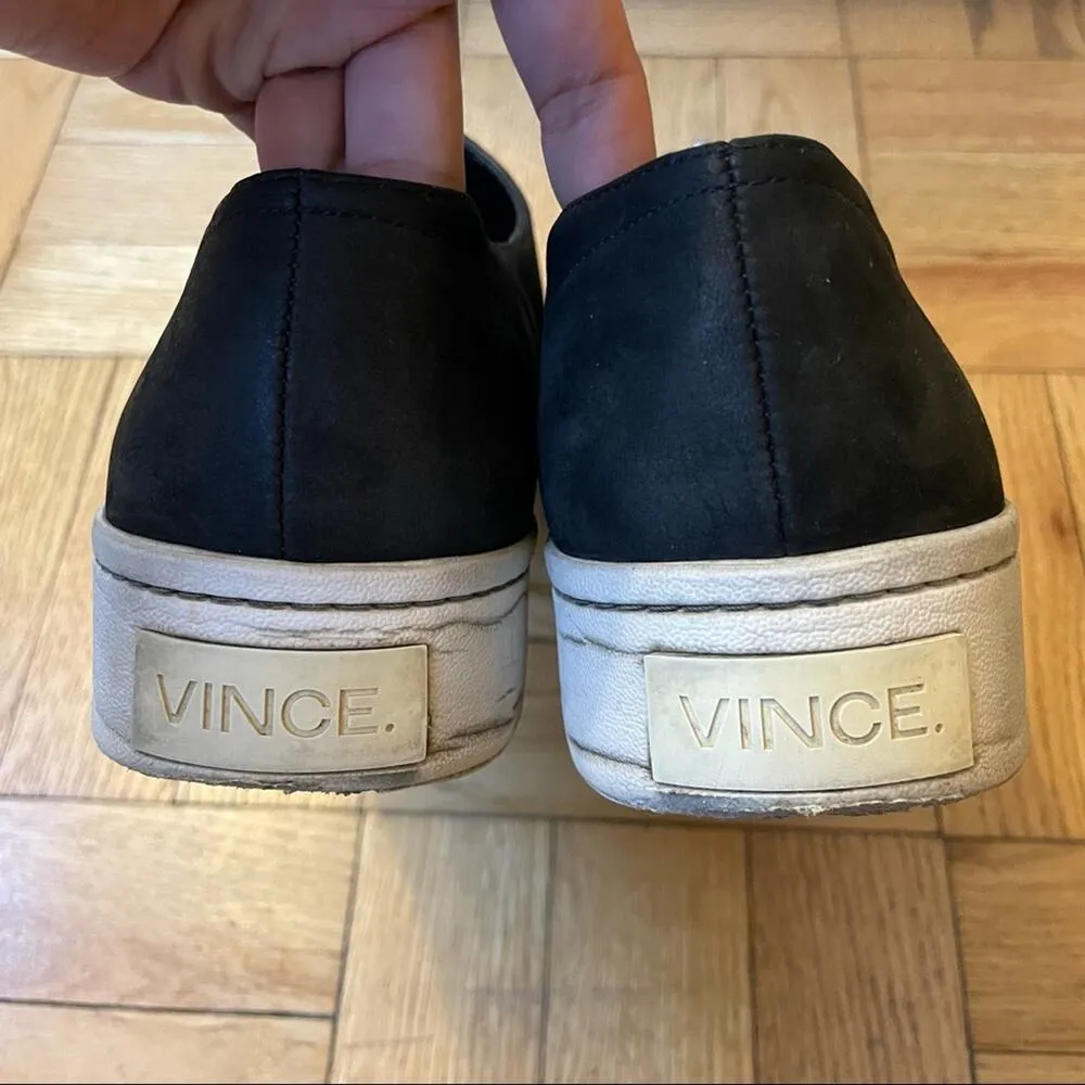 Vince Warner Zip Platform Black Suede Sneaker Women's 8US - Image 8