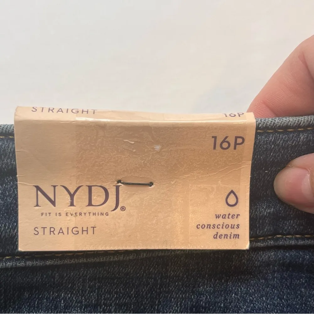 NYDJ Straight Women Size 16 Petite 16P Denim Blue Jeans Lift Tuck Technology NEW - Image 6