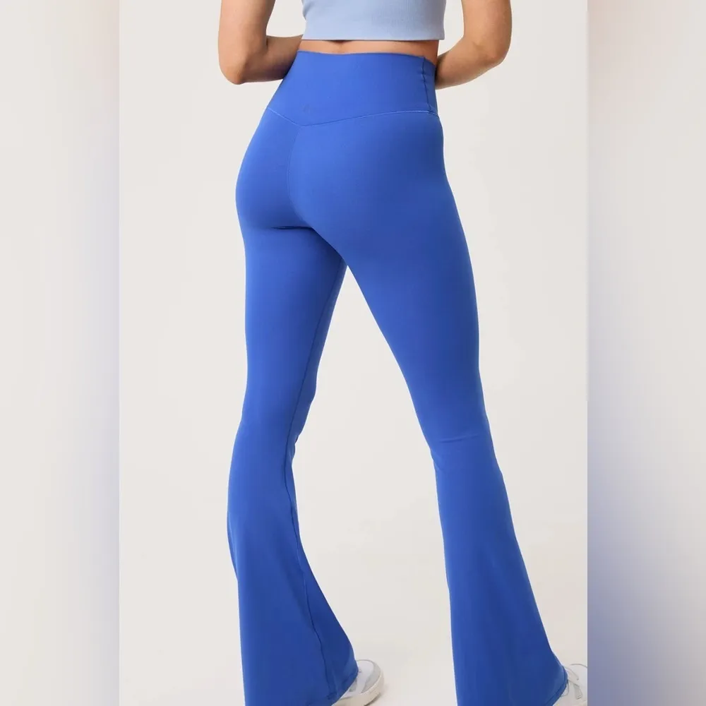 OFFLINE By Aerie Real Me High Waisted Crossover Flare Legging Blue Size … - Image 2