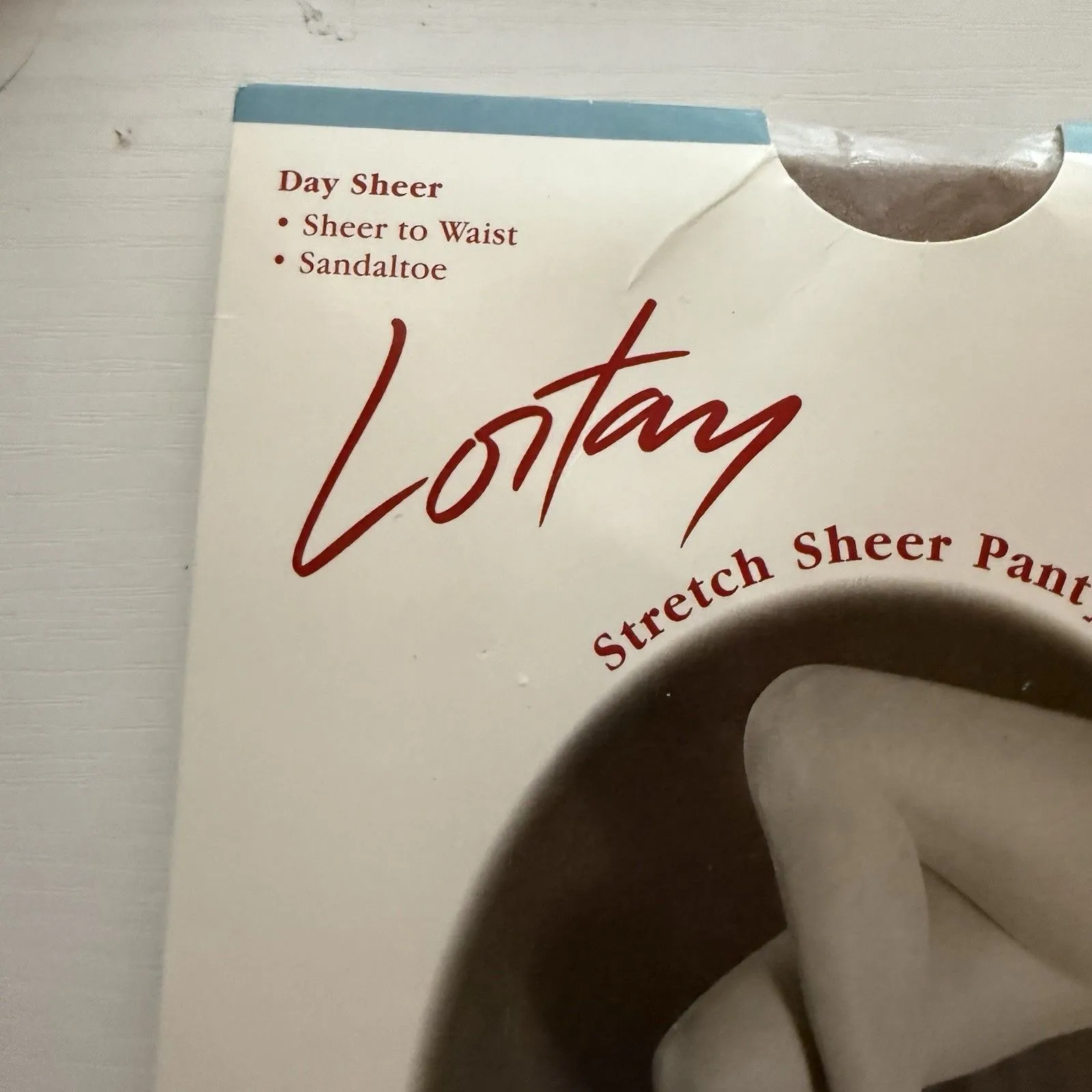 VTG LORTAY Lord & Taylor Nude Size B Stretch Sheer SandalToe Pantyhose NOS - Image 4