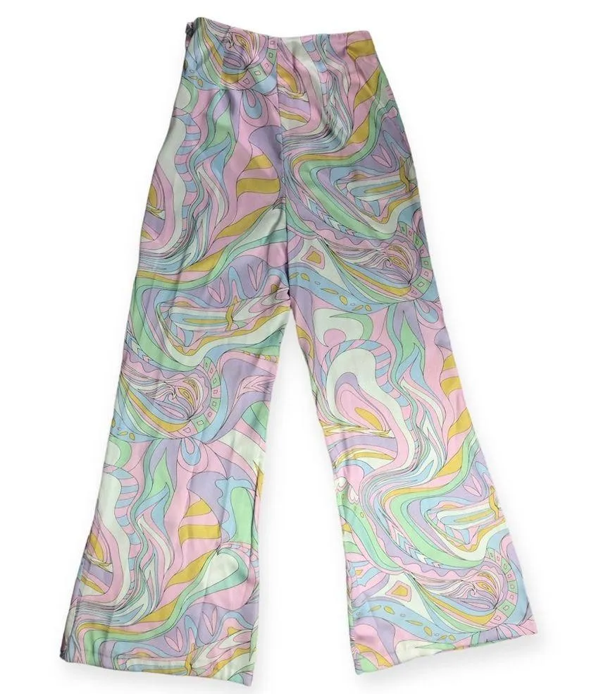 Asos Design Satin Clean Flare Pants in Paisley Print - Image 4