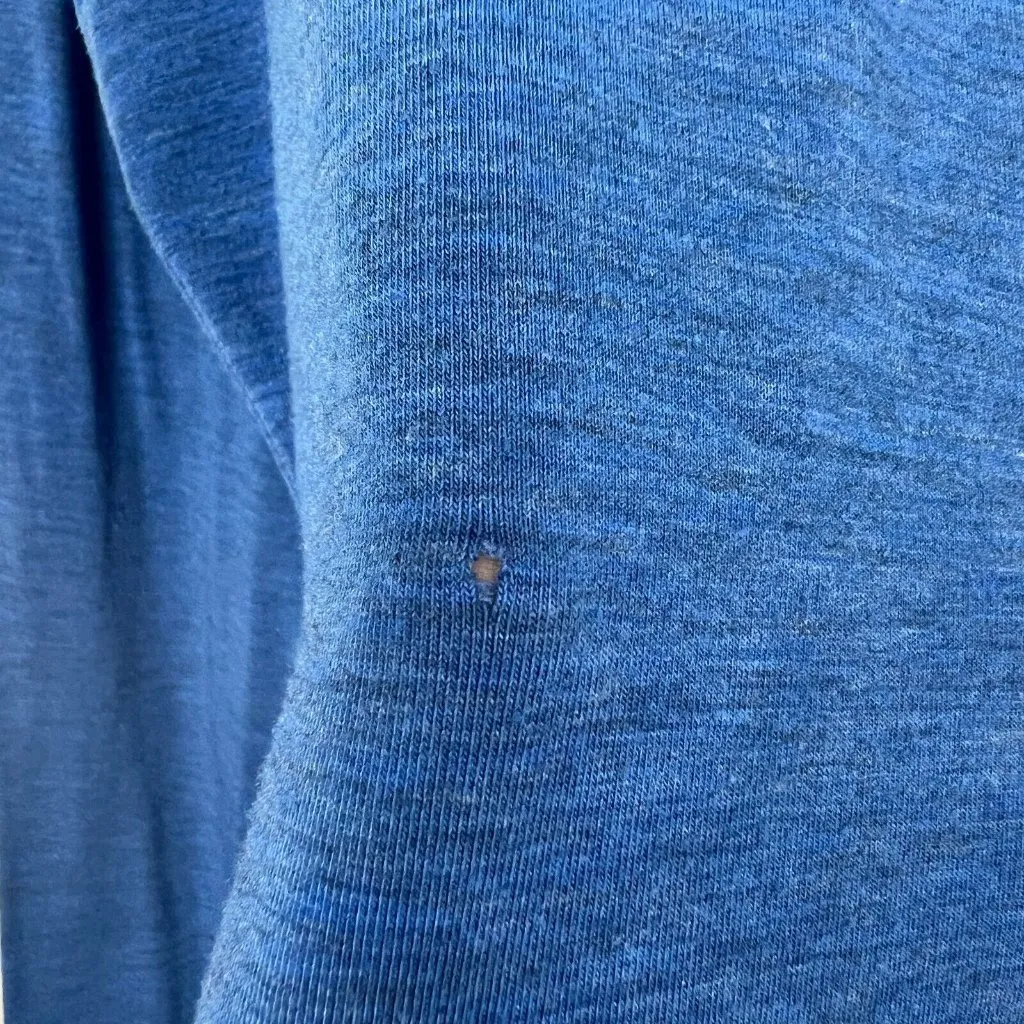 Duluth Trading Co Dry & Mighty Long Sleeve Hoodie Tunic Womens M Blue Wool Blend Size M - Image 6