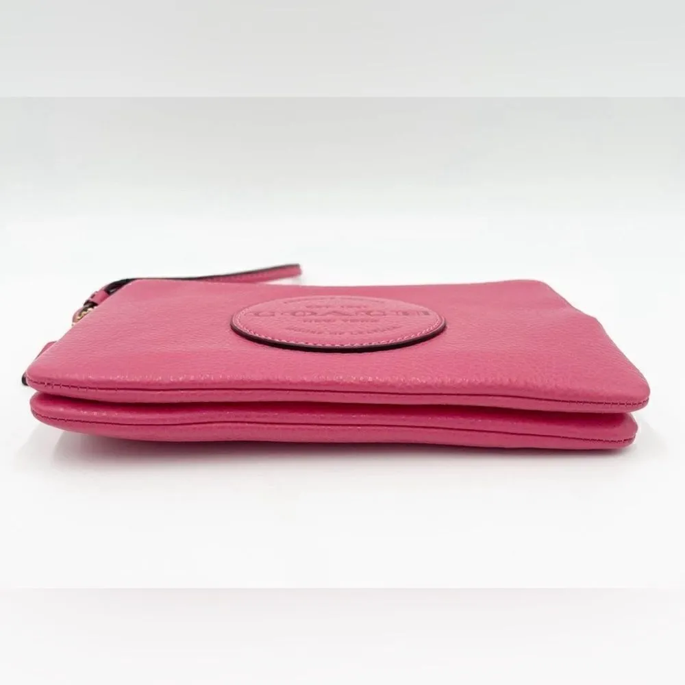 🔥🎁NWT! Coach Dempsey Double Zip Wallet With Patch Fuchsia Msrp:$178.00 - Image 8