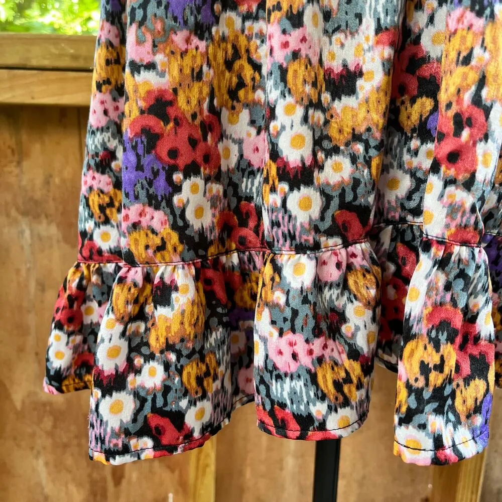 Urban Outfitters Naoi Strappy Mini Dress Colorful Floral Size M - Image 11