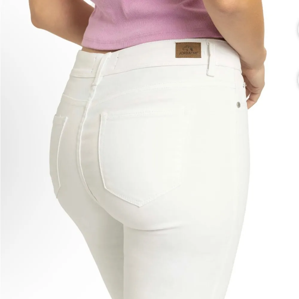 JORDACHE Womens White Skinny Jeans Size 10 High Rise Stretch New - Image 2