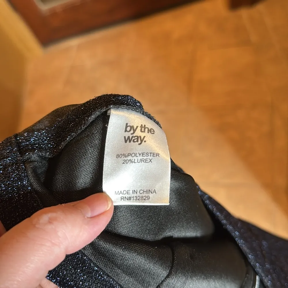 Revolve by the way. Navy Sparkle Pants with Stripe Size Small - Image 9