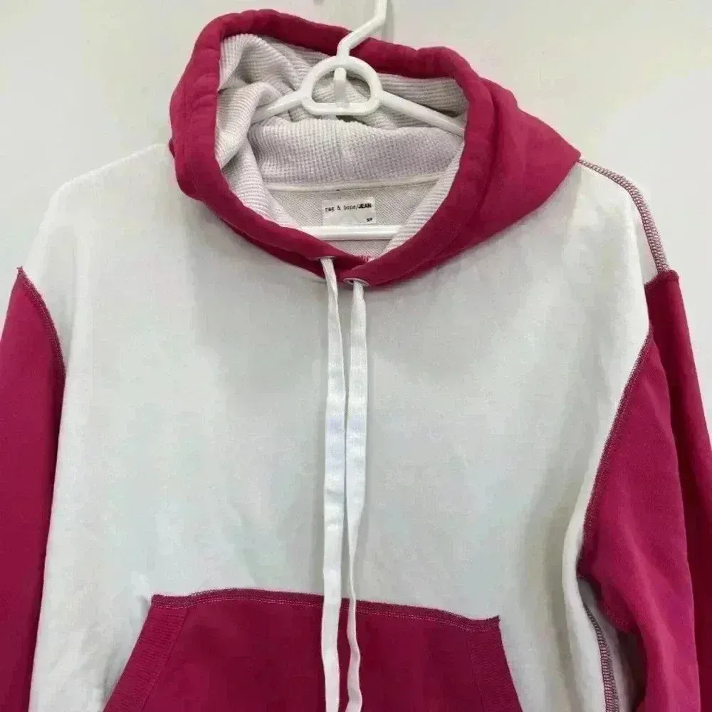 Rag & Bone Womens Multicolor Color Block Shrunken Hoody Sweater Size Sp - Image 4