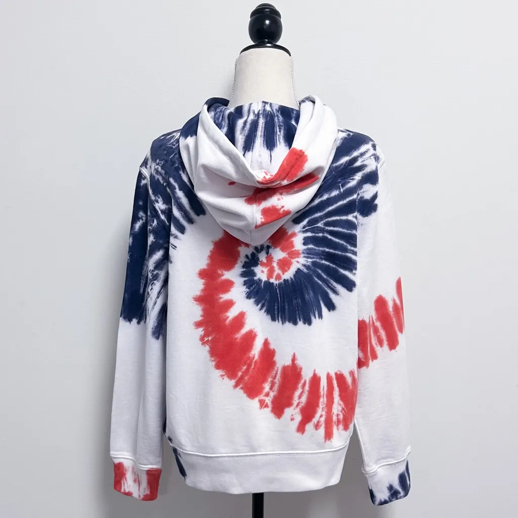 Polo Ralph Lauren Red White Blue Team USA 2020 Tie Dye Hooded Sweatshirt Small - Image 6