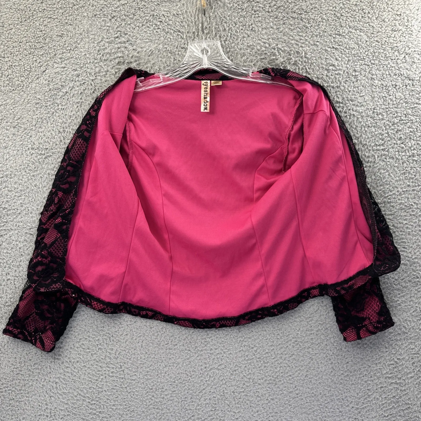 Y2K Eyeshadow Lace Blazer Jacket Gothic Glam Rocker Chic Glamcore Women's XS - Image 2