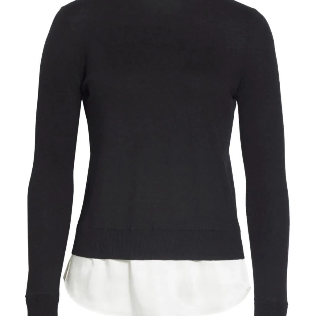 Ted baker Black Sweater with White Ruffle Details - Image 3