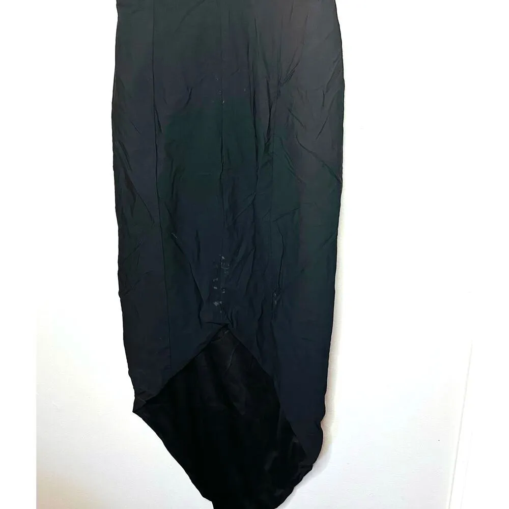 Misha Collection Women's Black Majorie Open Back Cross Straps Midi Dress Size 8 - Image 5