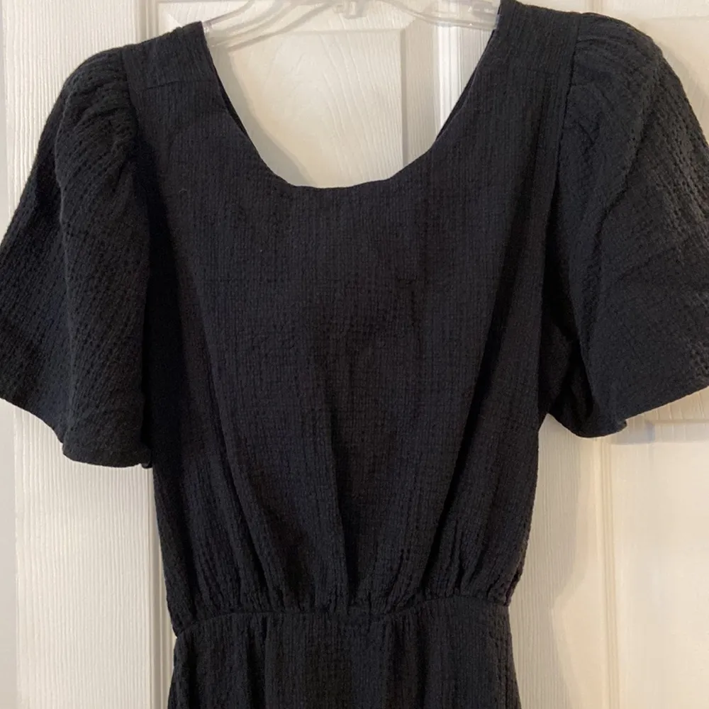 ELOQUII Maxi Dress size 16 length 54” color black bust 34” flat open back - Image 2