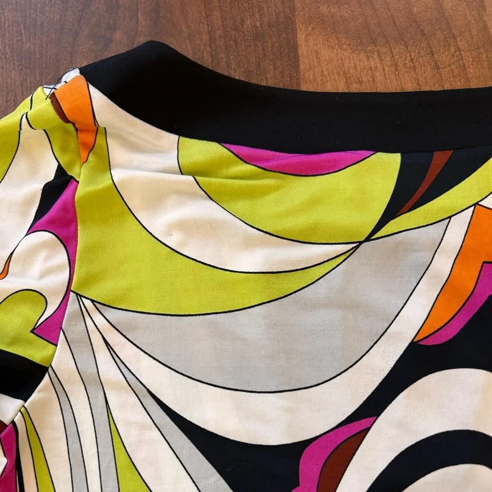 Analili Geometric Print Dress XS | Retro Mod Psychedelic Colorful Shift Dress - Image 7