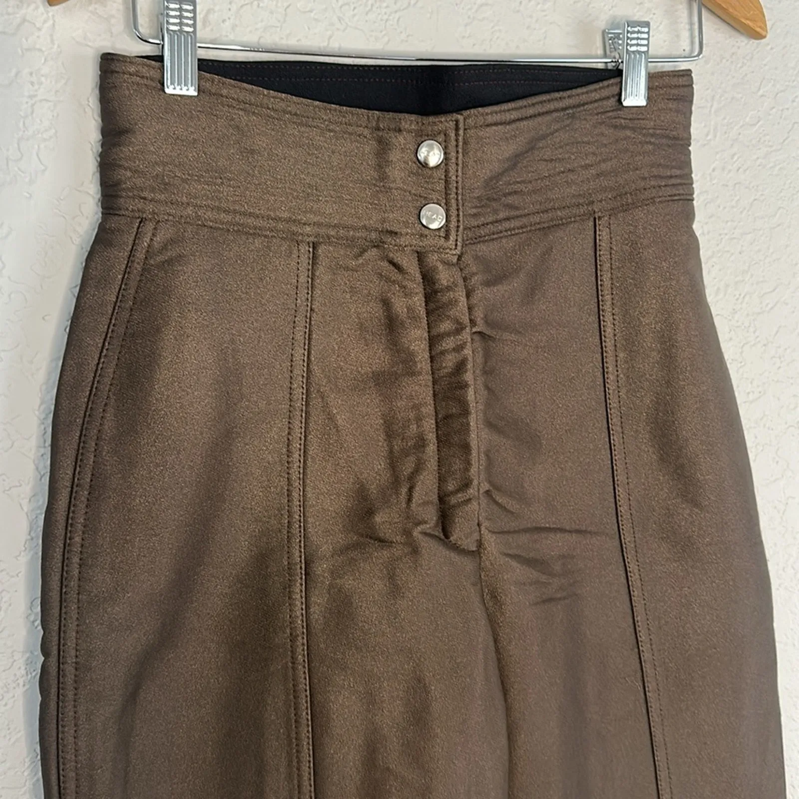 Vintage Head Sportswear Apres Ski Pants Wool Snow Winter Brown Compression - Image 4