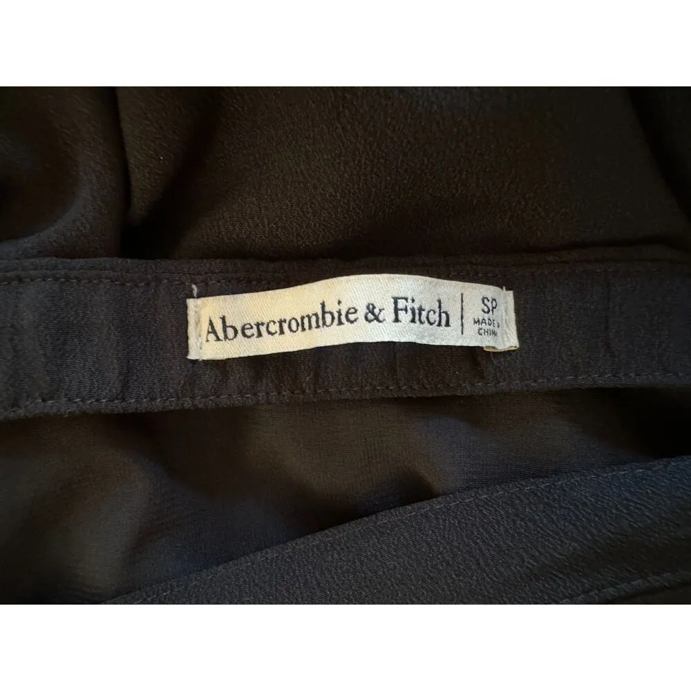 Abercrombie and Fitch Black Midi Skirt with Slit Size Small - Image 3