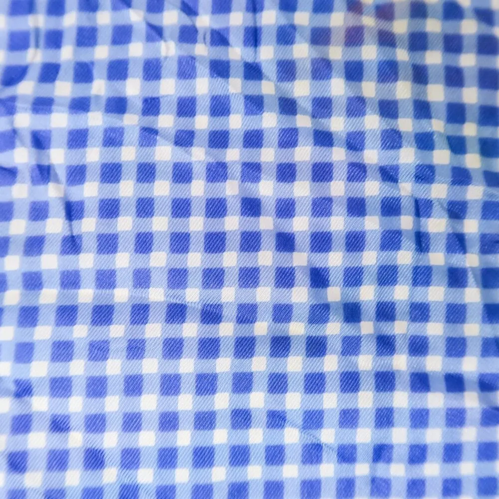 Vintage Blue Gingham & Yellow Floral Patchwork Scarf Wraps - Image 4